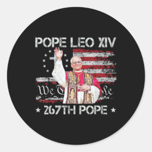 Papst Leo Xiv - Gott segne Papst Leo Xiv 267. Paps Runder Aufkleber