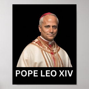 Papst Leo Xiv, Gott segne Papst Leo Xiv T-Shirt Poster