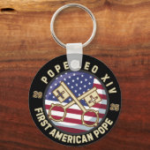 Papst Leo XIV. Historischer Erster amerikanischer Schlüsselanhänger (Vorderseite)