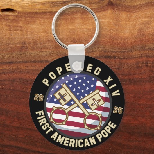Papst Leo XIV. Historischer Erster amerikanischer  Schlüsselanhänger (Vorderseite)