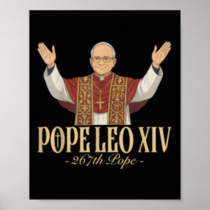 Papst Leo Xiv Katholische Kirche Gott segne Poster