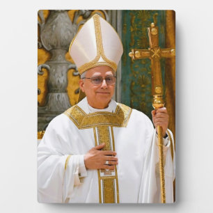Papst Leo XIV Mass Sixine Kapelle Fotoplatte