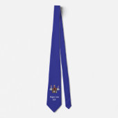 Papst Leo XIV Necktie Krawatte Blau/Weiß Katholisc (Vorderseite)