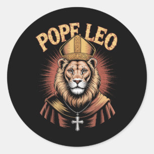 Papst Leo Xiv Neuer amerikanischer Papst Runder Aufkleber