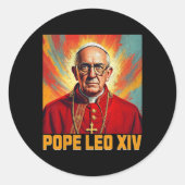Papst Leo Xiv - Neuer Papst Leo Xiv 1 Runder Aufkleber (Vorderseite)