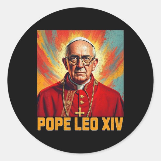 Papst Leo Xiv - Neuer Papst Leo Xiv 1 Runder Aufkleber (Vorderseite)