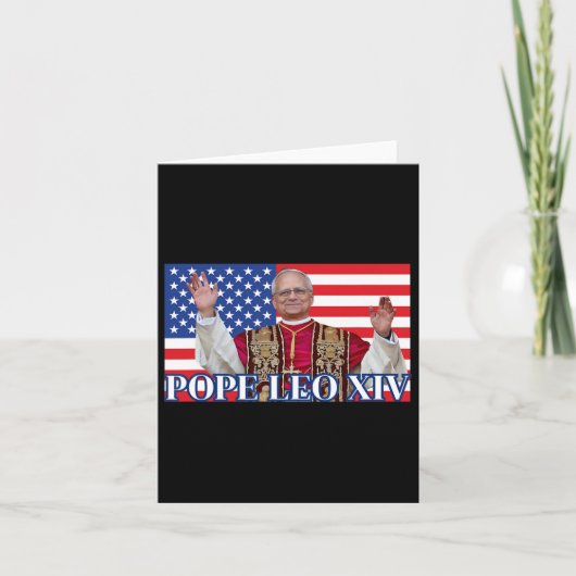 Papst Leo Xiv New Pope First American Pope Flag Pr Karte (Vorderseite)