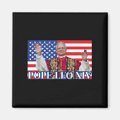 Papst Leo Xiv New Pope First American Pope Flag Pr Magnet (Vorne)