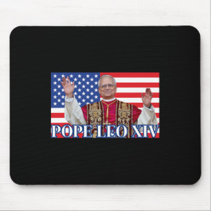 Papst Leo Xiv New Pope First American Pope Flag Pr Mousepad
