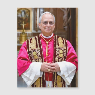 Papst Leo XIV. Porträt  Magnetkarte