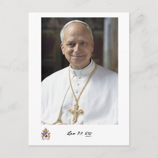 Papst Leo XIV Postkarte (Vorderseite)