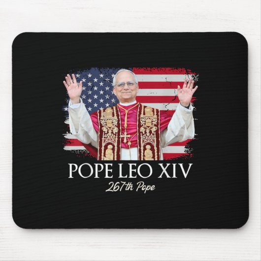 Papst Leo Xiv Robert Francis Prevost Mousepad (Vorne)