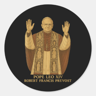 Papst Leo Xiv Robert Francis Prevost Pope 2025 Runder Aufkleber