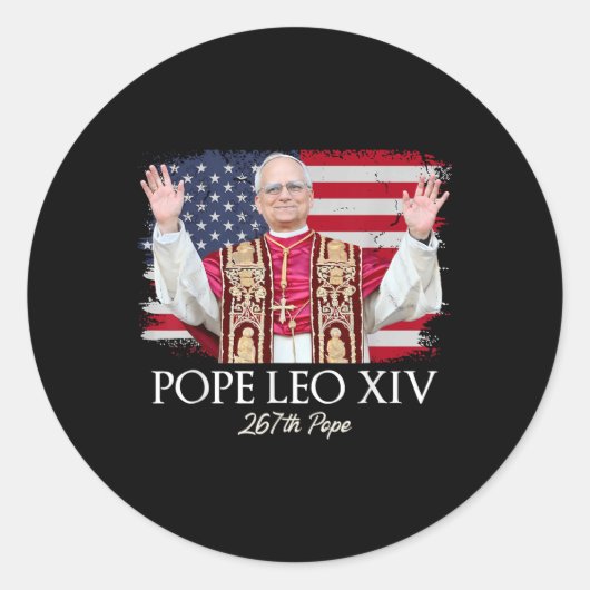 Papst Leo Xiv Robert Francis Prevost Runder Aufkleber (Vorderseite)