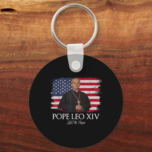 Papst Leo Xiv Robert Francis Prevost Schlüsselanhänger (Vorderseite)