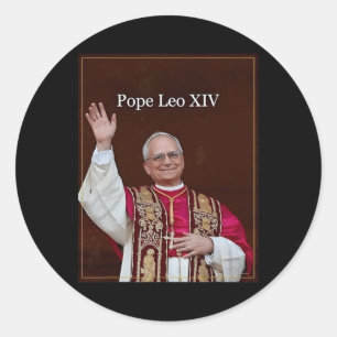 Papst Leo Xiv Runder Aufkleber