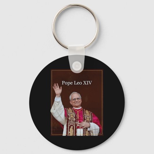 Papst Leo Xiv Schlüsselanhänger (Vorderseite)