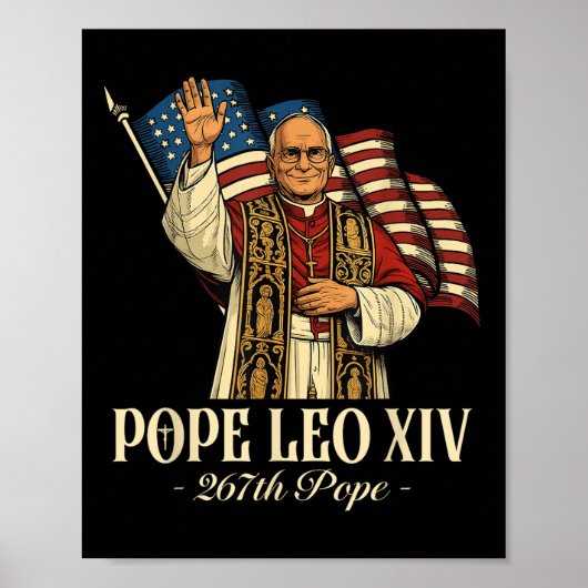 Papst Leo Xiv Shirt Kardinal Robert Prevost Amerik Poster (Vorne)