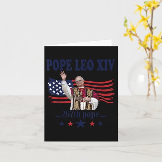 Papst Leo Xiv Usa Fahne 267. Papst Leo Xiv Funny U Karte (Gelbe Blume)