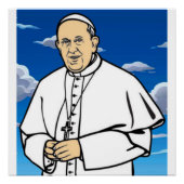 Papst mit blauem Himmel Poster (Vorderseite)