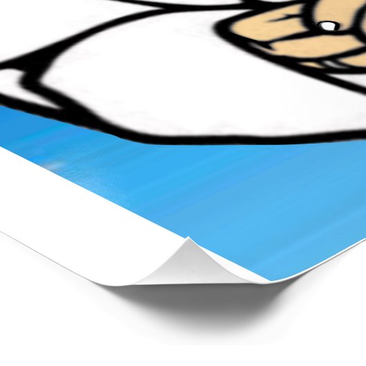 Papst mit blauem Himmel Poster (Ecke)