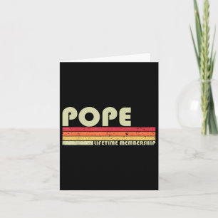 Papst Nachname Lustig Retro Vintage 80er 90er Gebu Karte