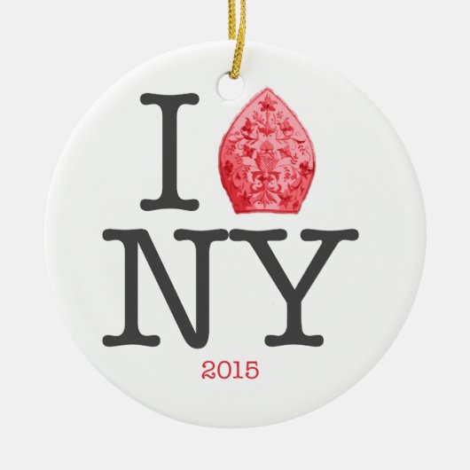 PAPST NYC 2015 KERAMIKORNAMENT (Vorne)