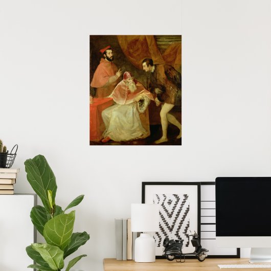 Papst Paul III. und seine Nephews, 1545 Poster (Heimbüro)