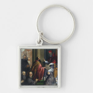 Papst Paul IV ein Statut überreichend Schlüsselanhänger