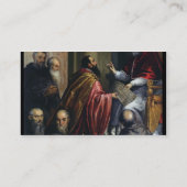 Papst Paul IV ein Statut überreichend Visitenkarte (Rückseite)