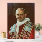 Papst Paul VI Bischof von Rom Acrylschild (Hochzeit)