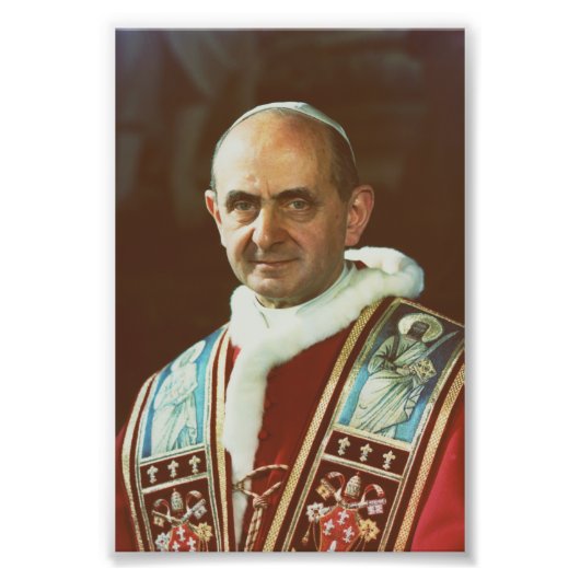 Papst Paul VI Bischof von Rom Fotodruck (Vorne)