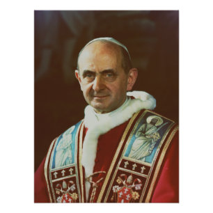 Papst Paul VI Bischof von Rom Poster