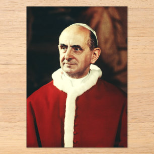 Papst Paul VI. Leiter der katholischen Kirche Acryleinladungen