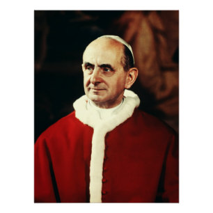 Papst Paul VI. Leiter der katholischen Kirche Poster