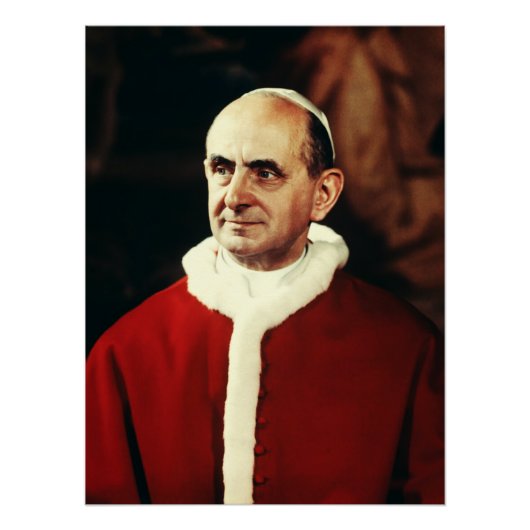 Papst Paul VI. Leiter der katholischen Kirche Poster (Vorderseite)