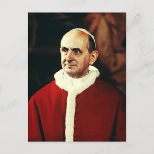 Papst Paul VI. Leiter der katholischen Kirche Postkarte