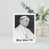 Papst Paul VI Postkarte (Stehend Vorderseite)