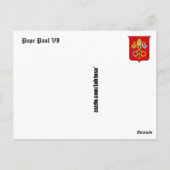 Papst Paul VI Postkarte (Rückseite)