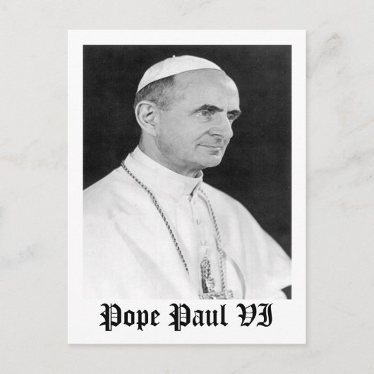 Papst Paul VI Postkarte (Vorderseite)