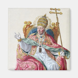 Papst Pius VI (1717-1999) von "Receuil des Estampe Magnet