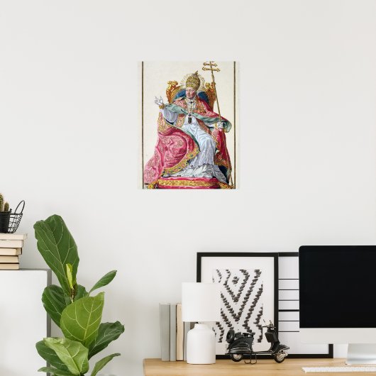 Papst Pius VI (1717-1999) von "Receuil des Estampe Poster (Heimbüro)