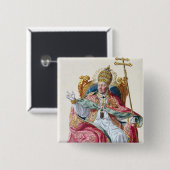 Papst Pius VI (1717-99) von 'Receuil DES Estampes, Button (Vorne & Hinten)