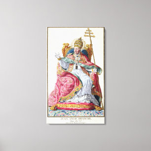 Papst Pius VI (1717-99) von 'Receuil DES Estampes, Leinwanddruck