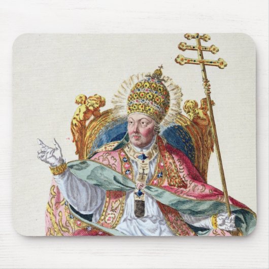 Papst Pius VI (1717-99) von 'Receuil DES Estampes, Mousepad (Vorne)