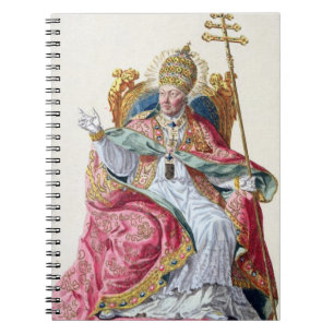 Papst Pius VI (1717-99) von 'Receuil DES Estampes, Notizblock