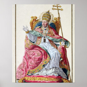 Papst Pius VI (1717-99) von 'Receuil DES Estampes, Poster