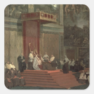 Papst Pius VII (Luigi Barnaba Chiaramonti) Quadratischer Aufkleber