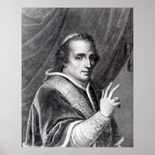 Papst Pius VII., mit Gravur von Rafaello Morghen Poster (Vorne)