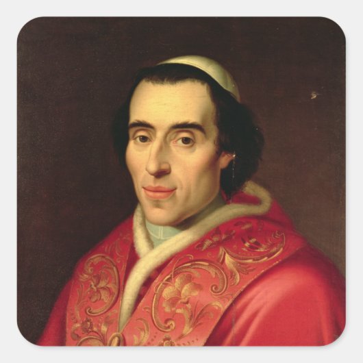 Papst Pius VII Quadratischer Aufkleber (Vorderseite)